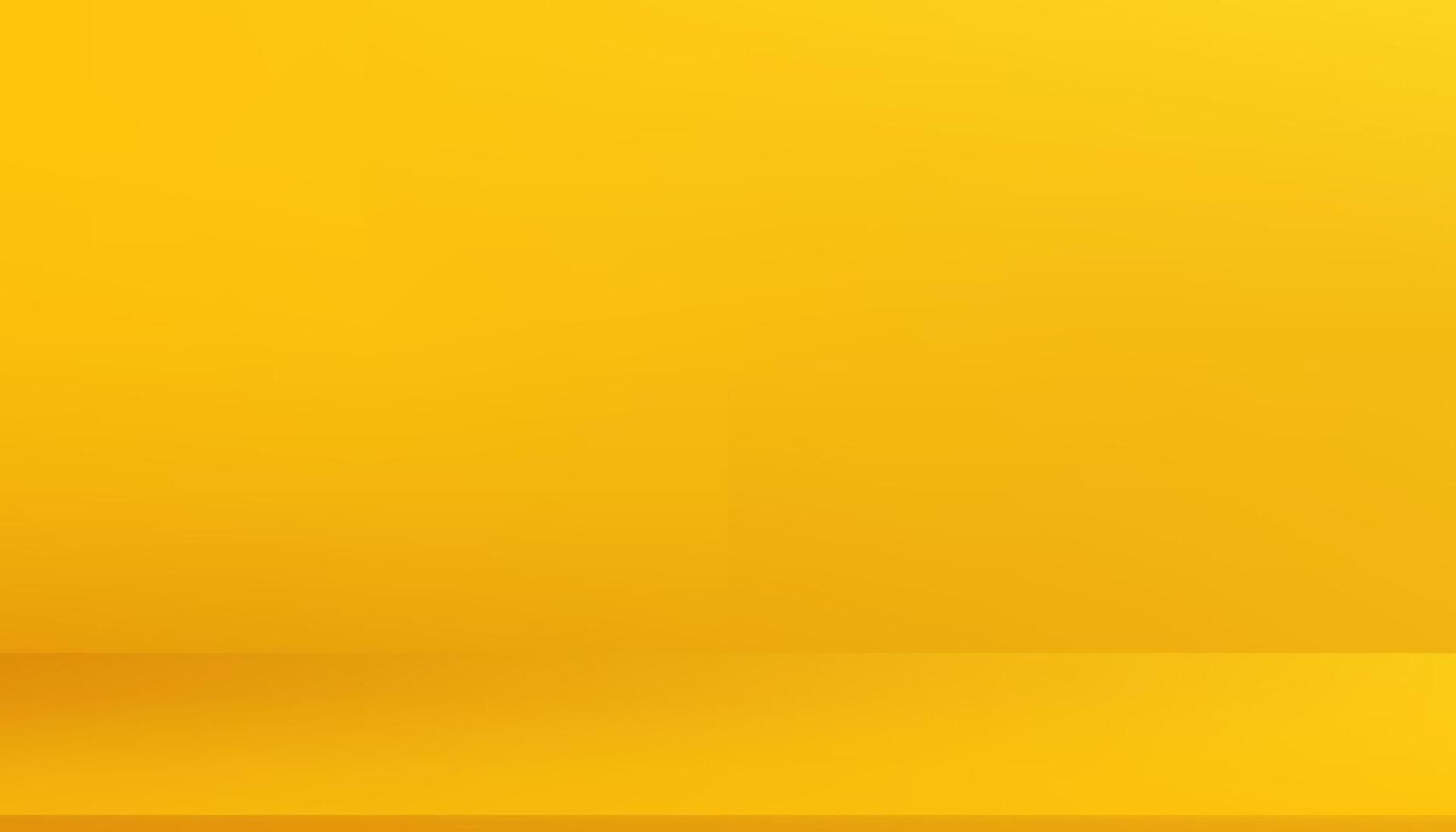 Yellow Background with Light,Leaves Shadow in Empty Room Studio,Yellow Gradient on Wall Room with Floor Mockup Display used for backdrop product present,Orange background for product shooting vector