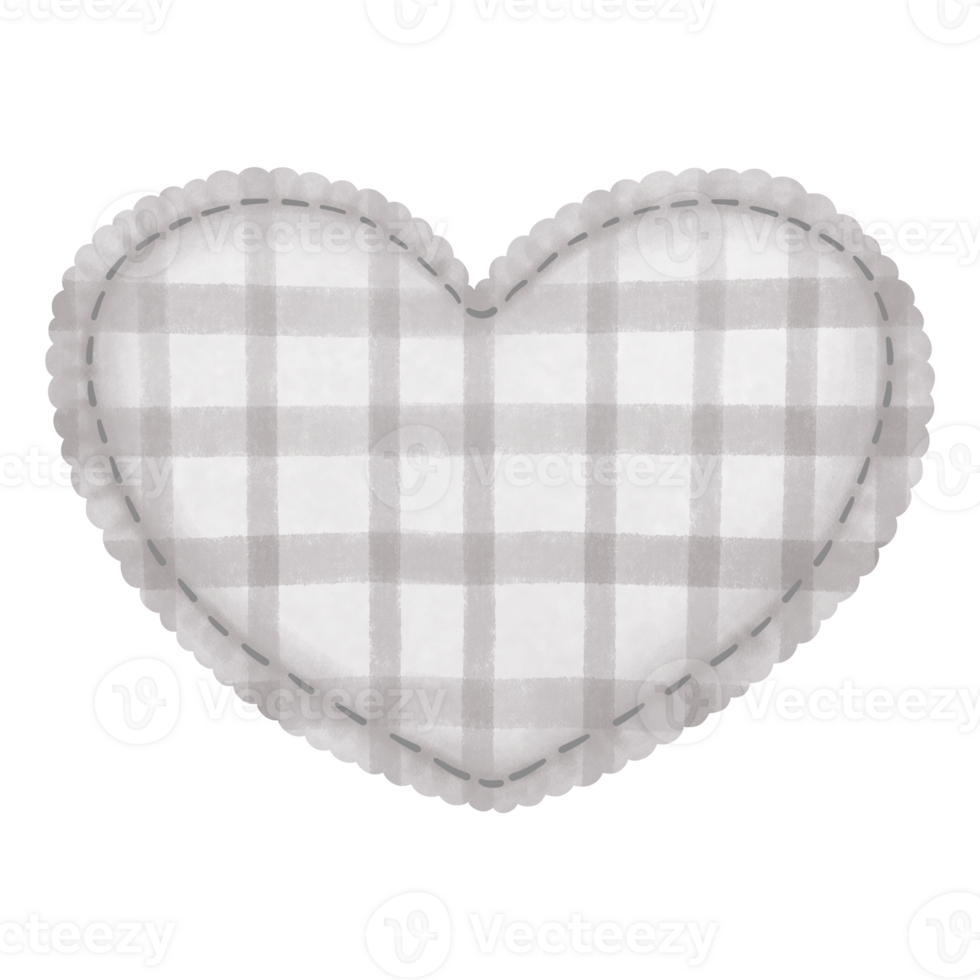 Watercolor gray heart clipart.Diy heart illustration for festive love decoration. png