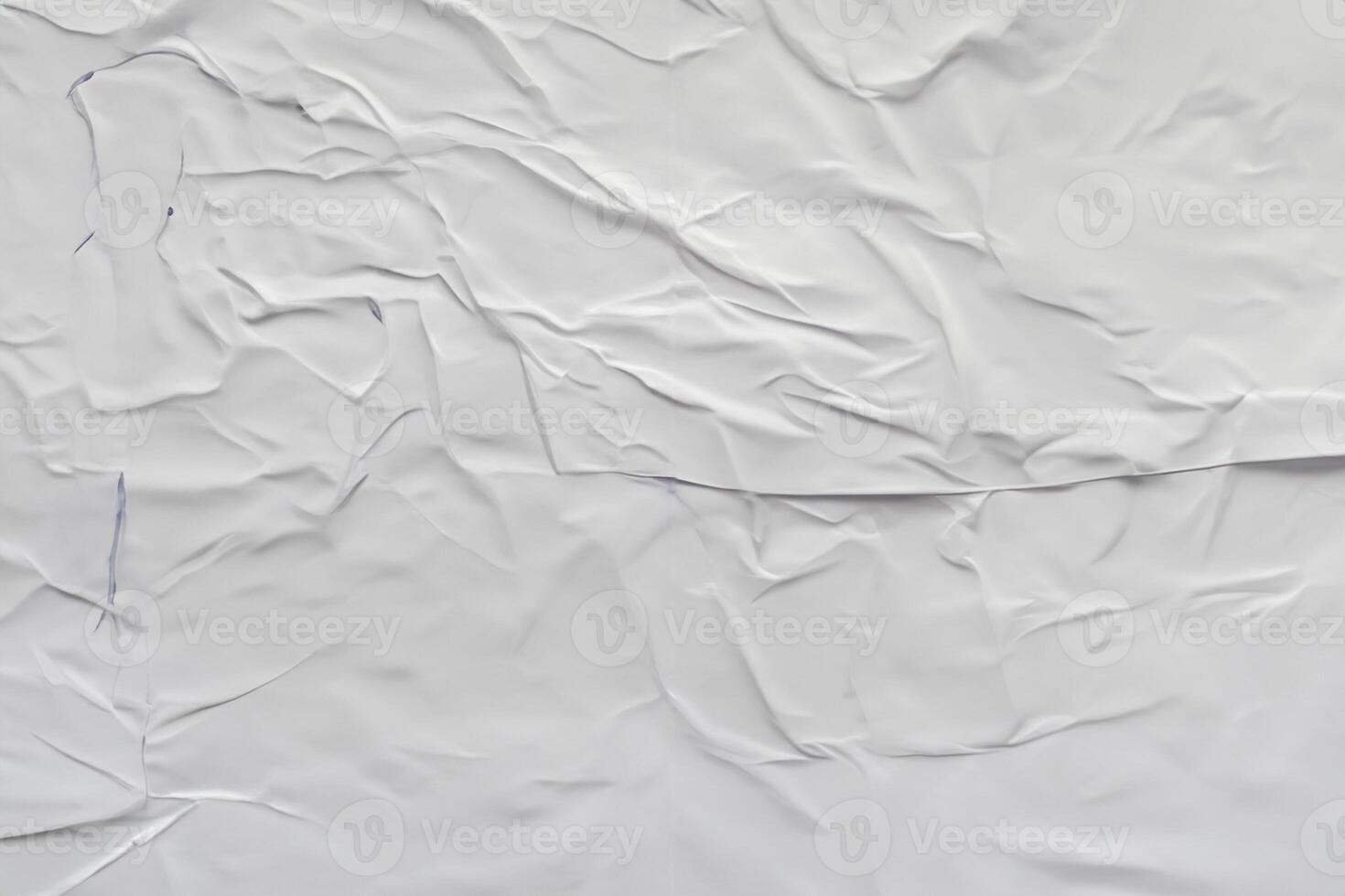 Blank white crumpled and creased paper poster texture background photo