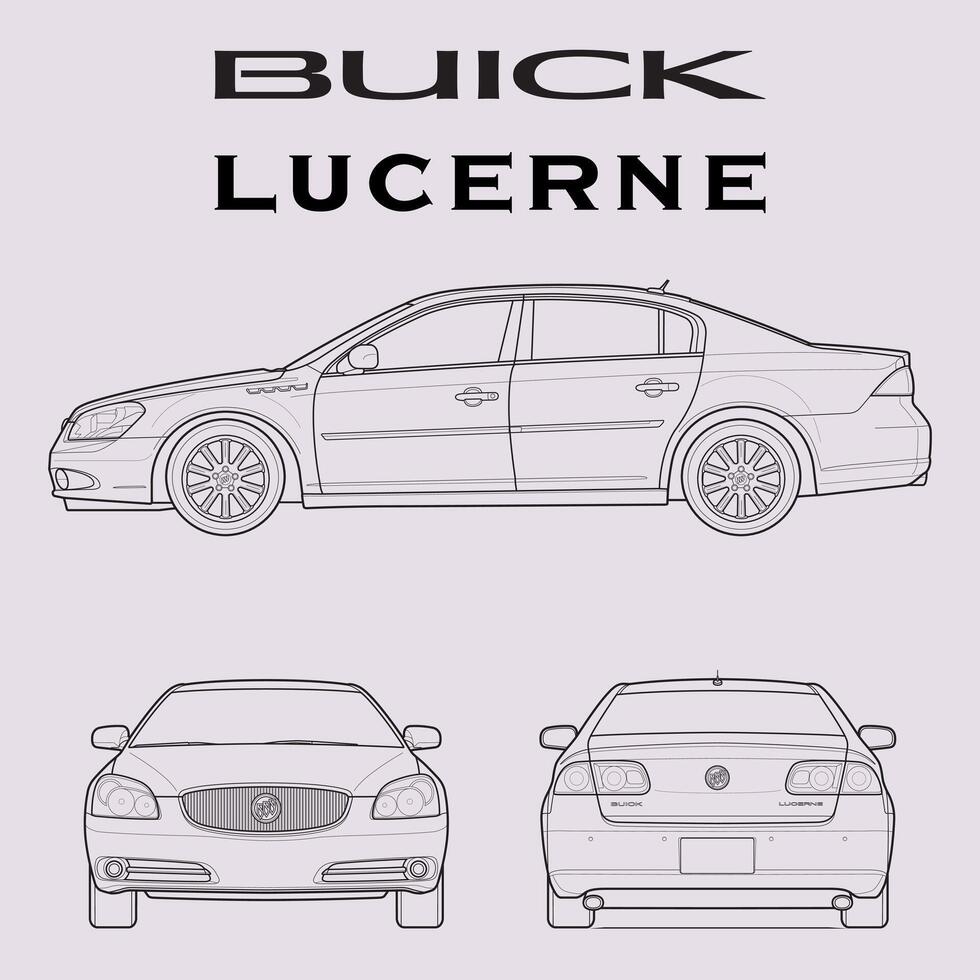 2006 Buick alfalfa coche Plano vector