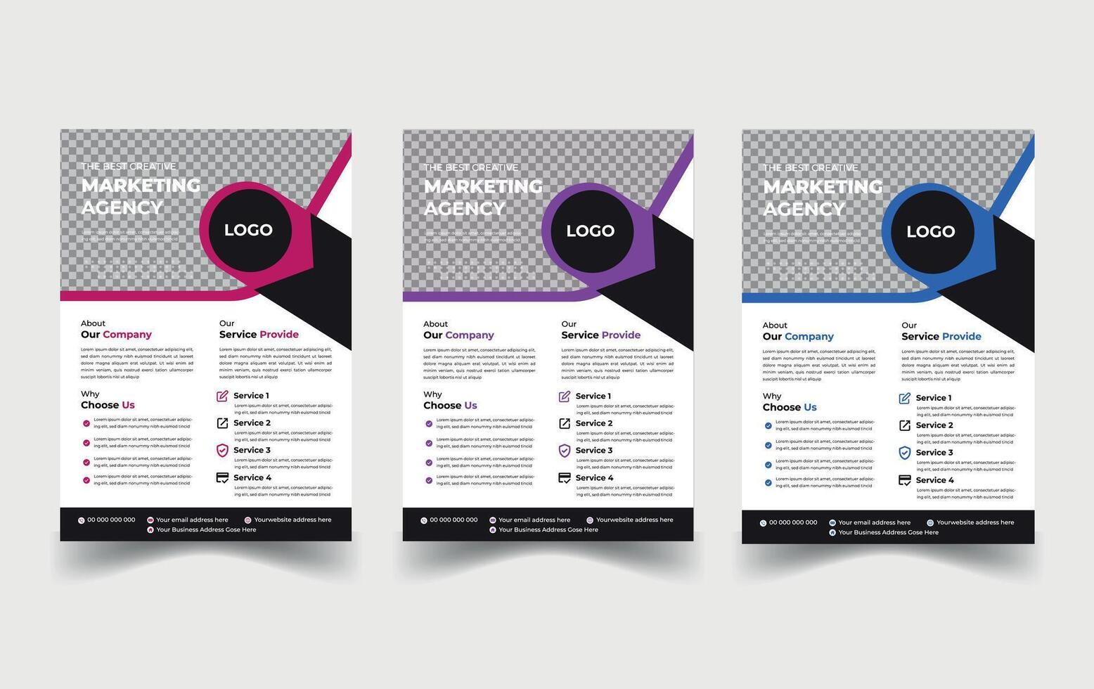 Modern Vector Corporate Flyer Design Template