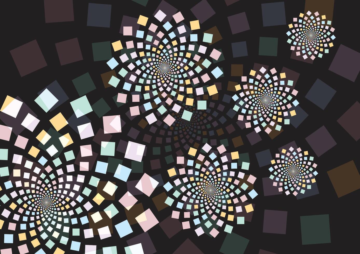 Spiral square round vector