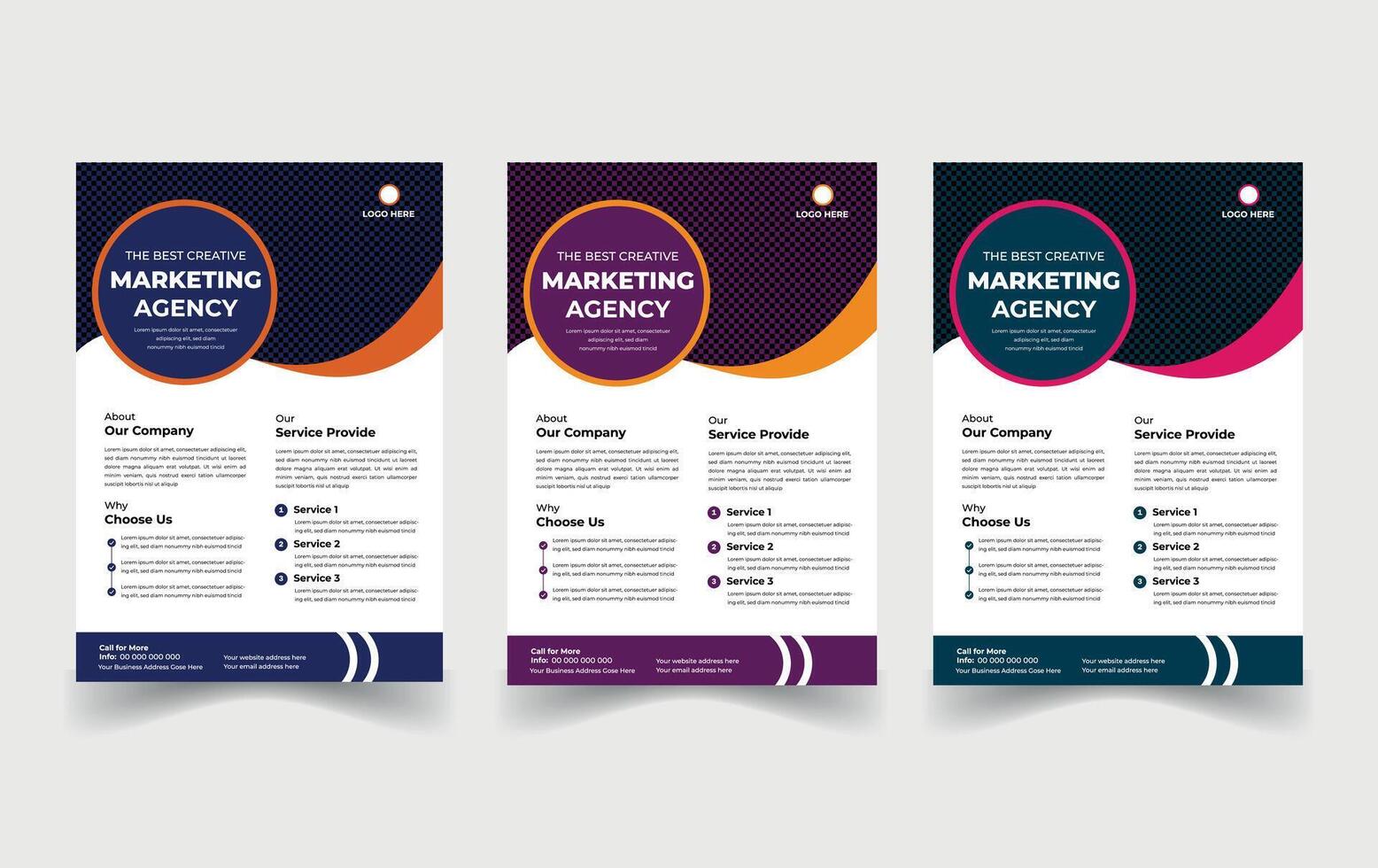 Modern Vector Corporate Flyer Design Template