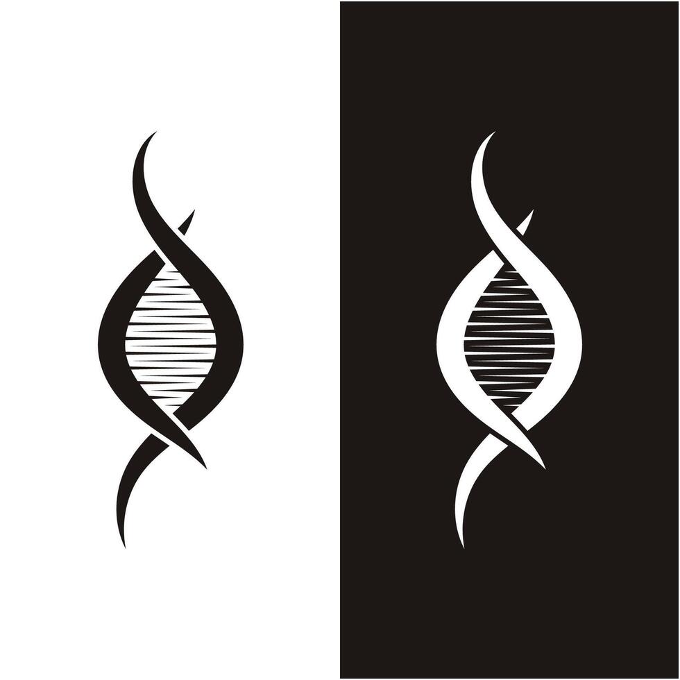 Creative DNA Logo Template. Suitable for the fields of science, technology,various medical and research companies vector