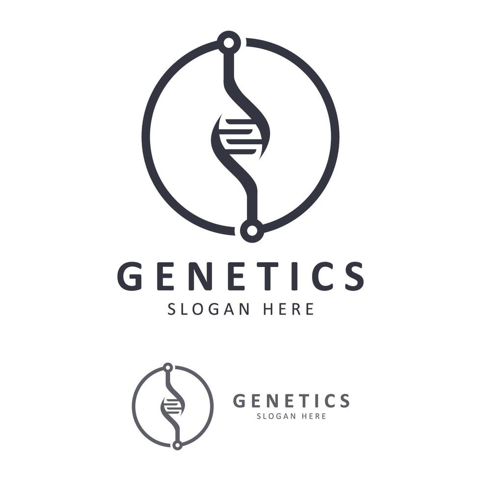 Creative DNA Logo Template. Suitable for the fields of science, technology,various medical and research companies vector