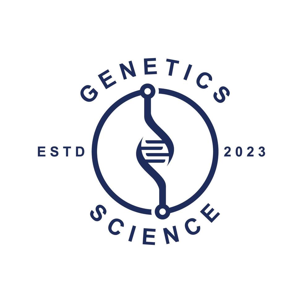 Creative DNA Logo Template. Suitable for the fields of science, technology,various medical and research companies vector