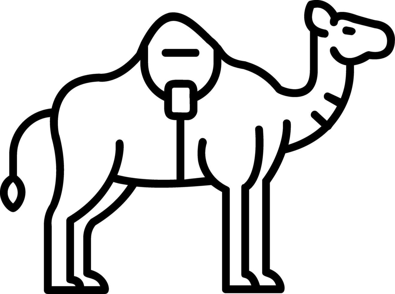 Camel Line Icon vector