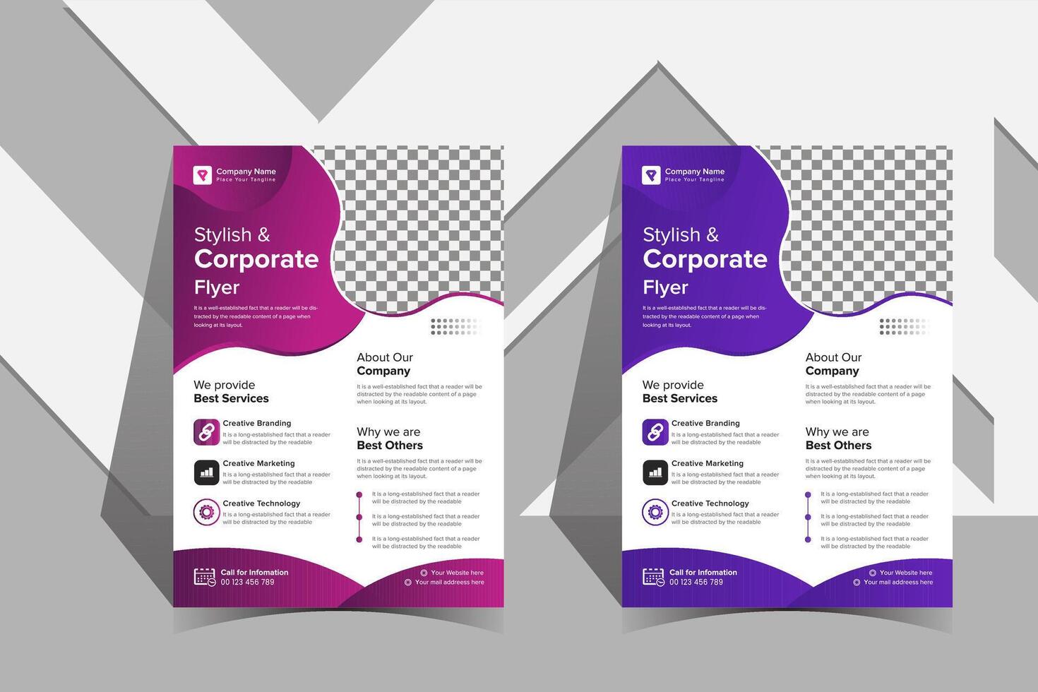 Professional corporate business flyer template concept vector