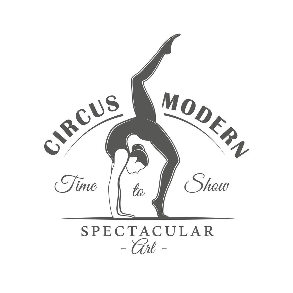 Circus label isolated on white background vector
