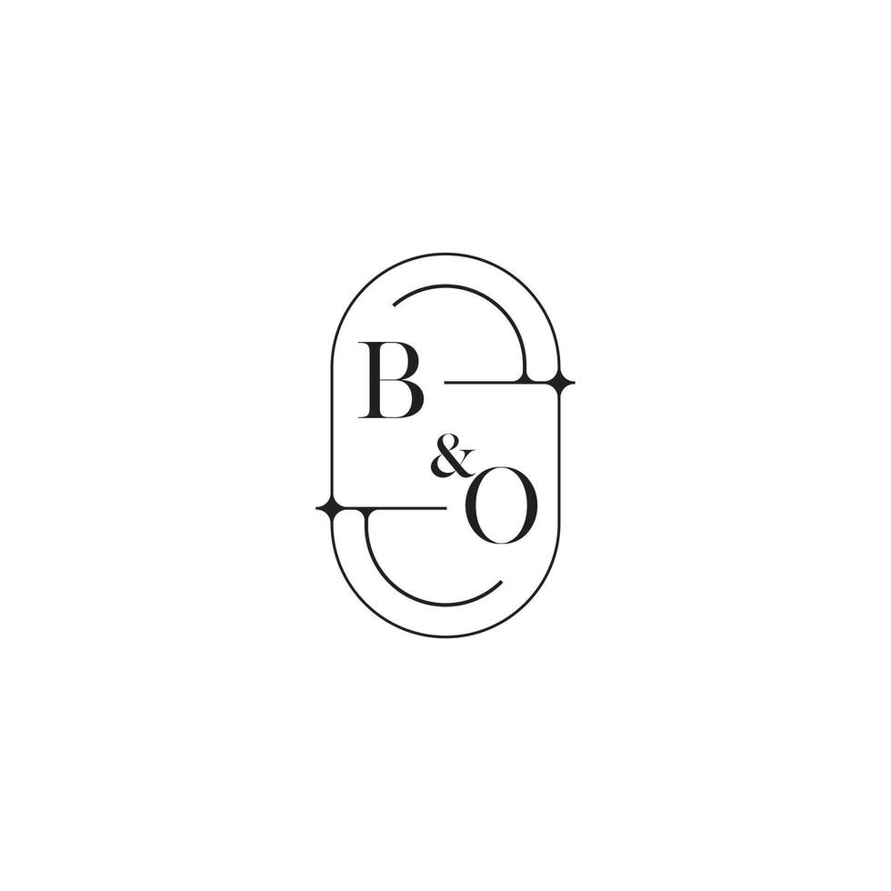 bo línea sencillo inicial concepto con alto calidad logo diseño vector