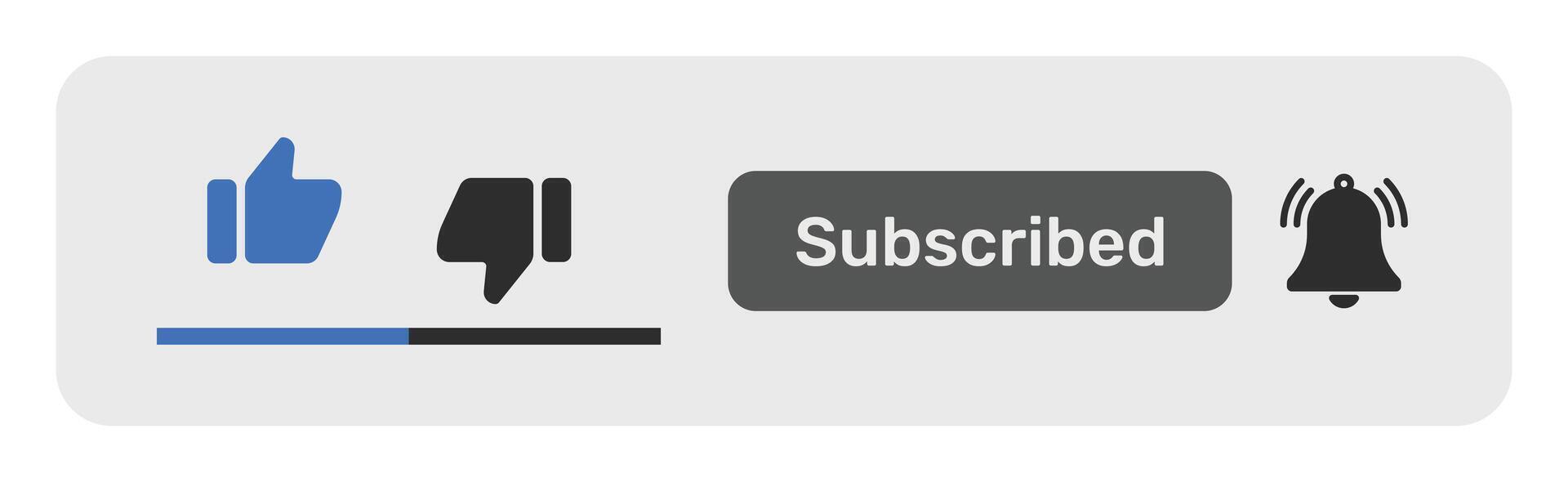 Subscribed Button with Feedback Icons vector