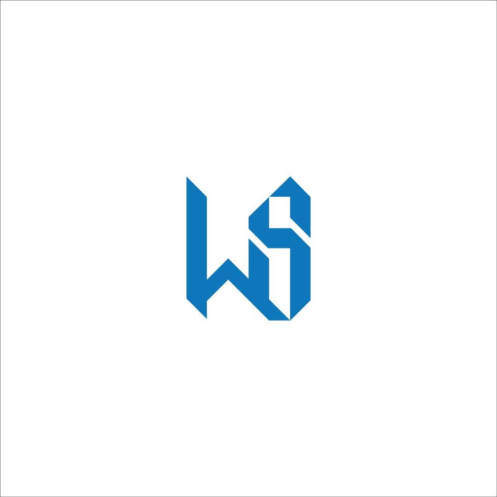 Initial letter ws logo or sw logo vector design template