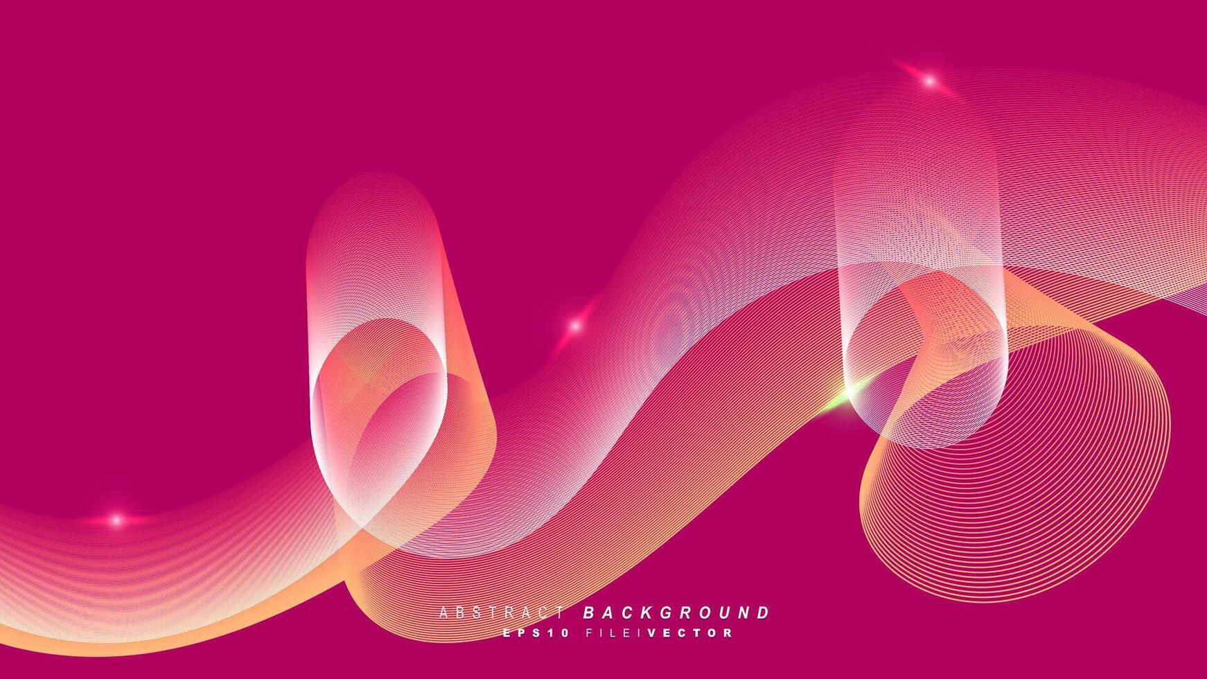 abstract pink line wave background design vector