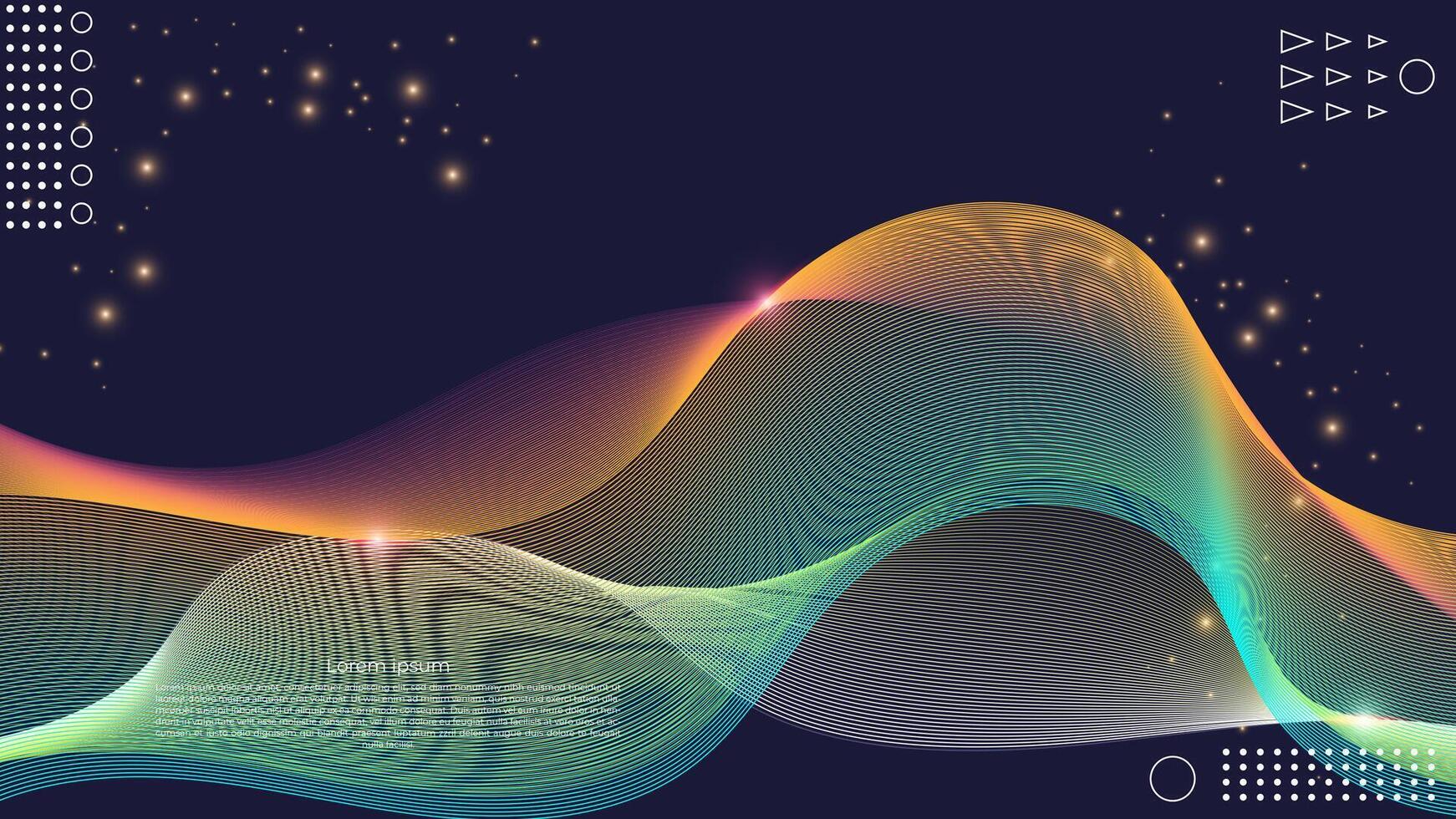 abstract line wave background design vector