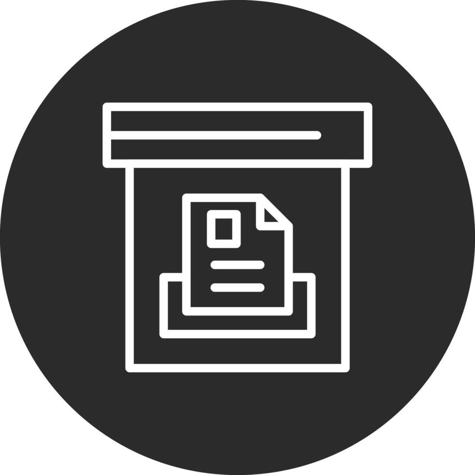 icono de vector de caja de documentos