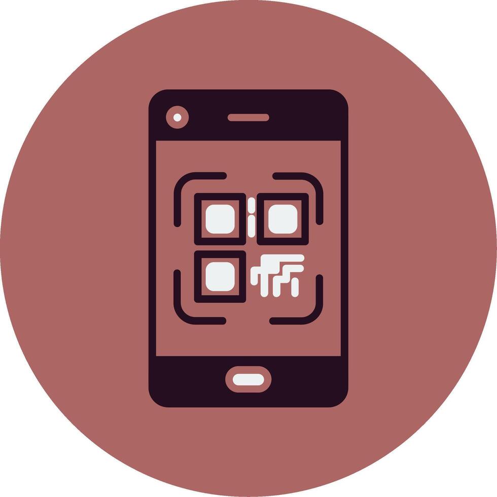 Smartphone Qr Code Vector Icon