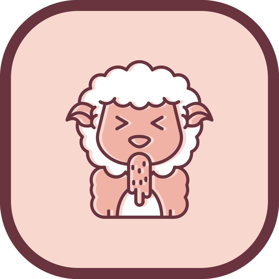 Vomit Line filled sliped Icon vector