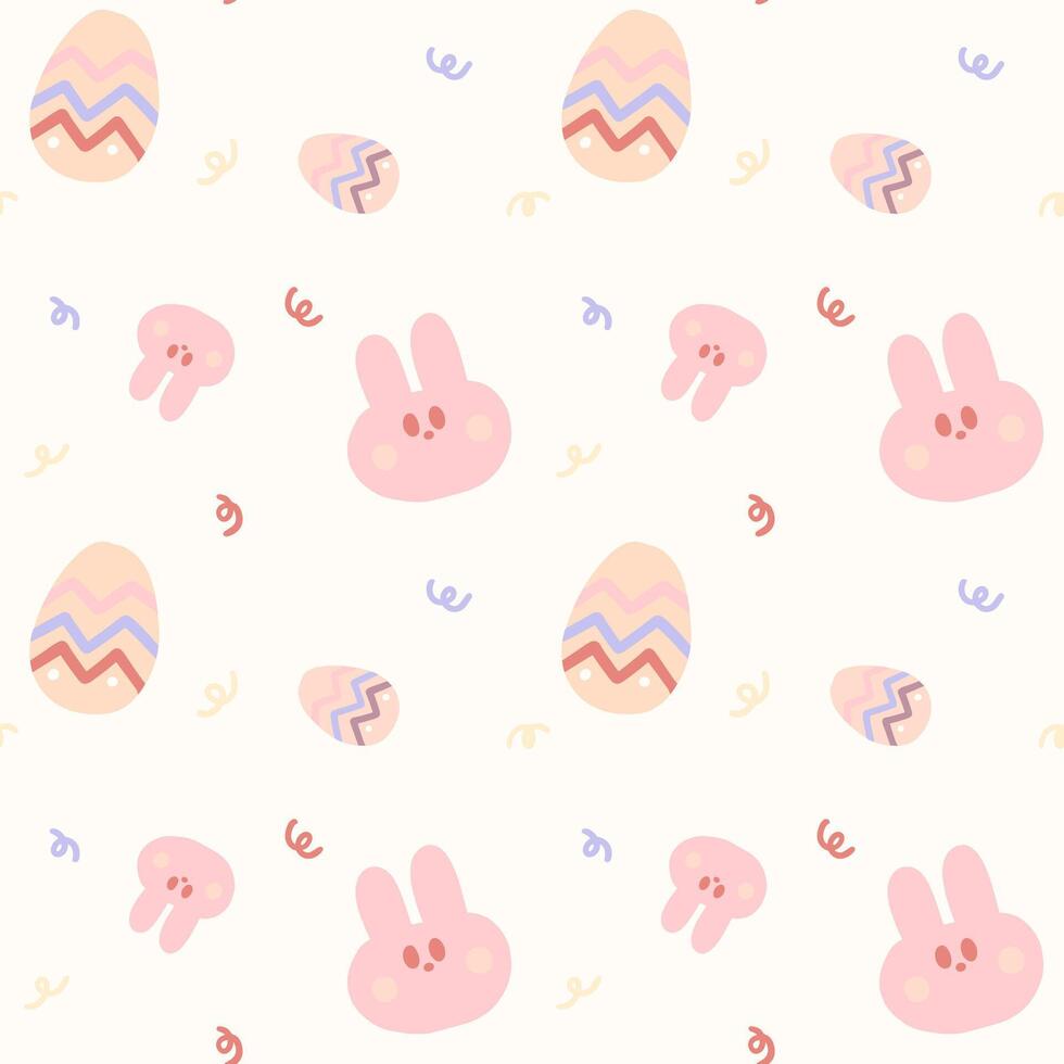 easter egg with rabbit seamless parttern. Pattern for textiles, wrapping paper, wallpapers, backgrounds vector