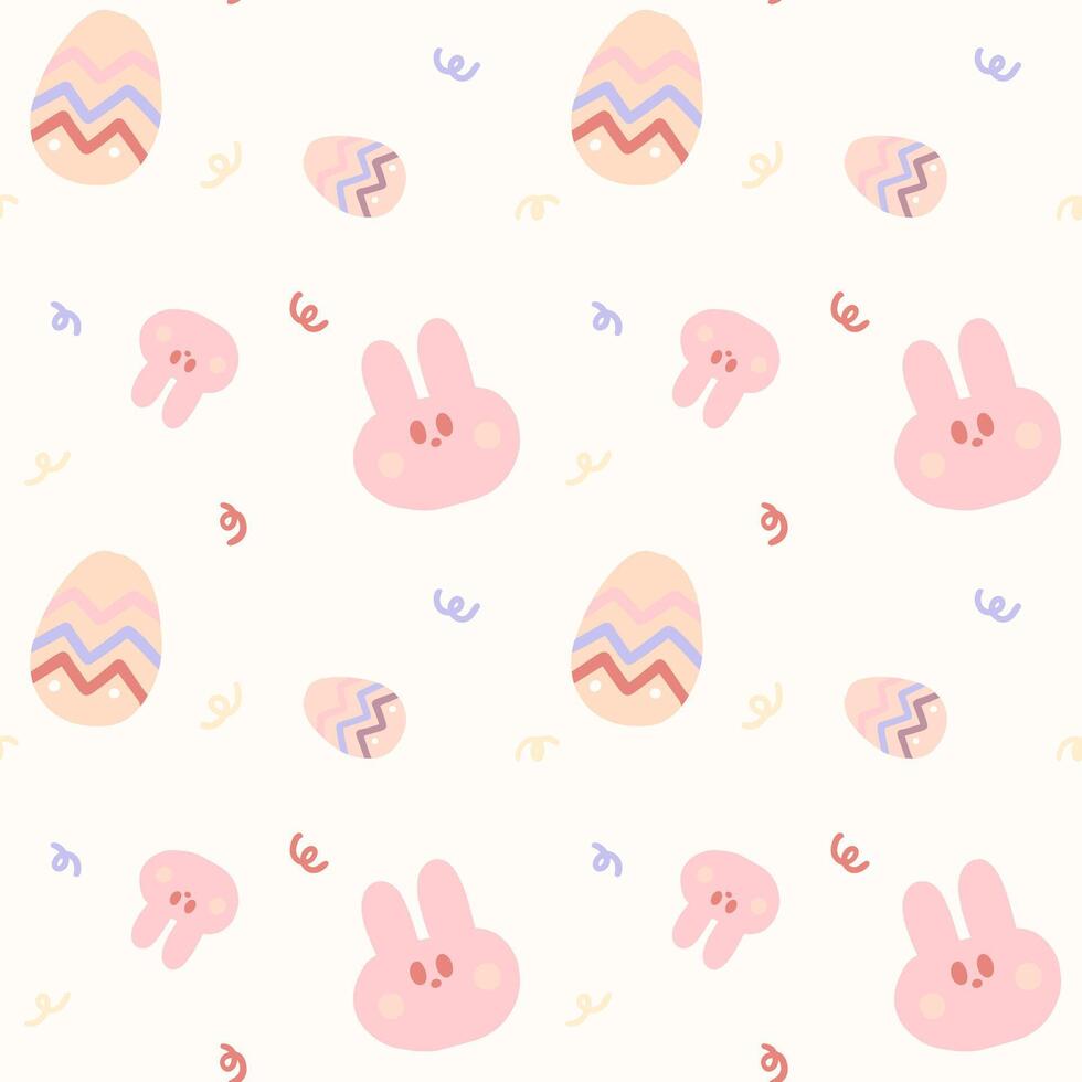easter egg with rabbit seamless parttern. Pattern for textiles, wrapping paper, wallpapers, backgrounds vector