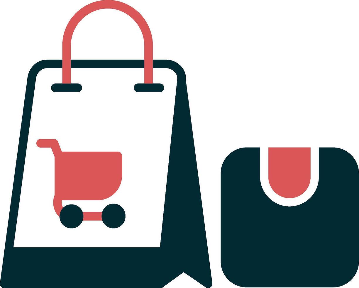 icono de vector de bolsa de compras