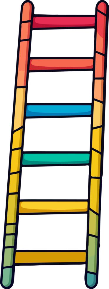 AI generated ladder design illustration isolated on transparent  background png
