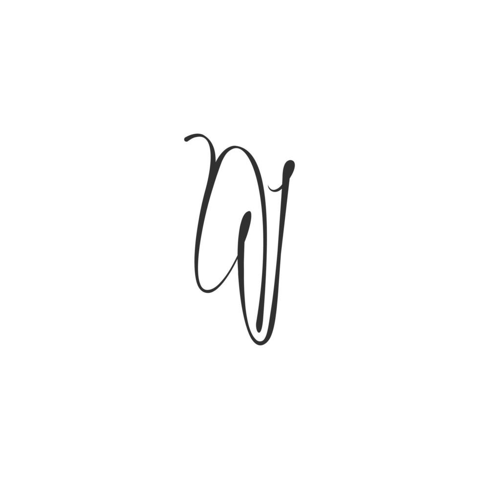 NW, WN, W AND N Abstract initial monogram letter alphabet logo design vector