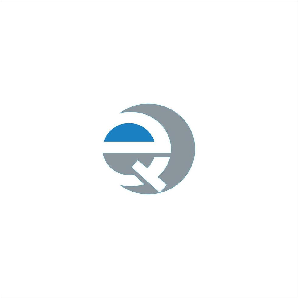 initial letter eq or qe logo vector logo design