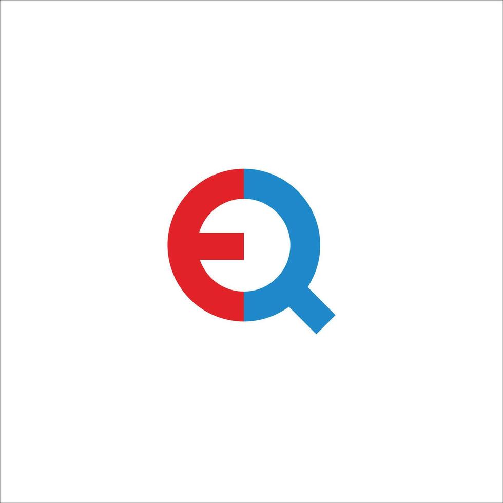 initial letter eq or qe logo vector logo design