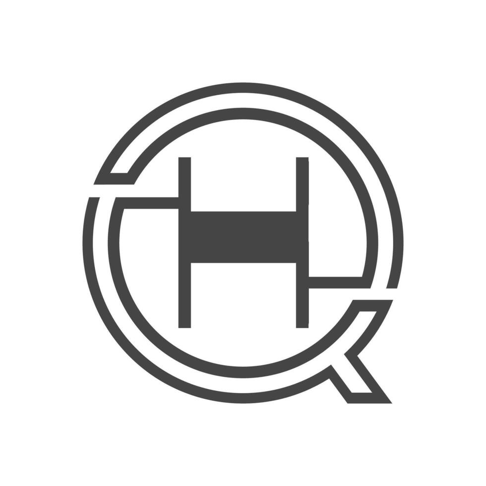 QH, HQ, Q AND H Abstract initial monogram letter alphabet logo design vector
