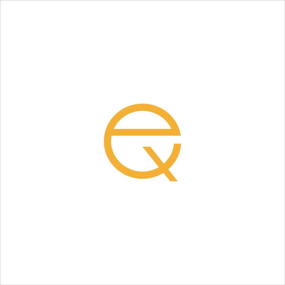 initial letter eq or qe logo vector logo design