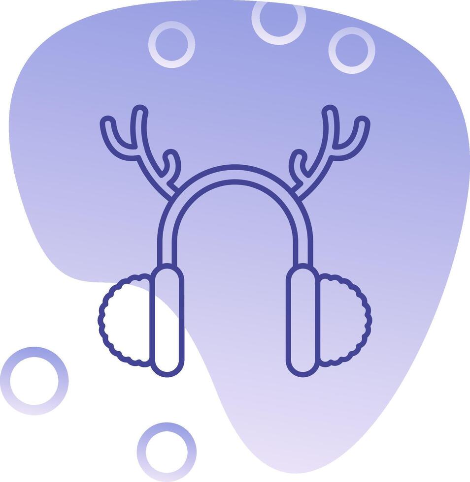 Earmuffs Gradient Bubble Icon vector