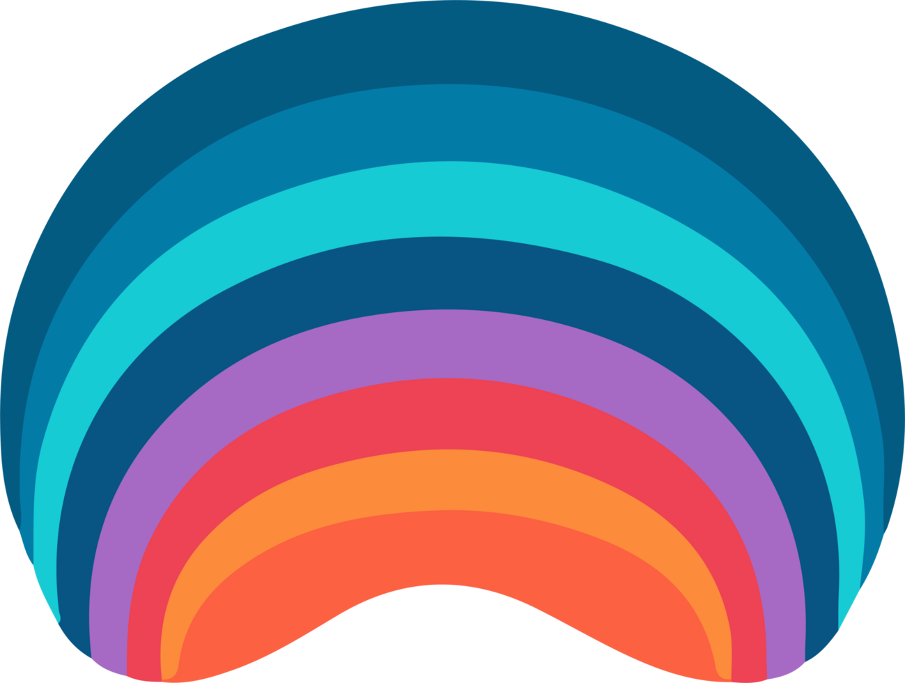 AI generated rainbow design illustration isolated on transparent background png