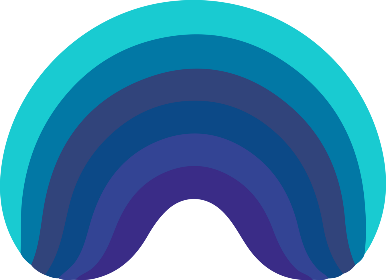 AI generated rainbow design illustration isolated on transparent background png