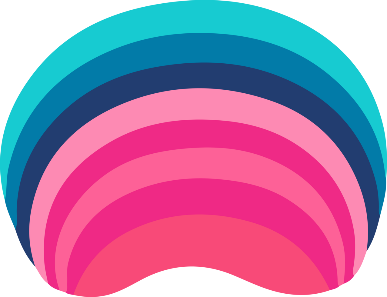 AI generated rainbow design illustration isolated on transparent background png