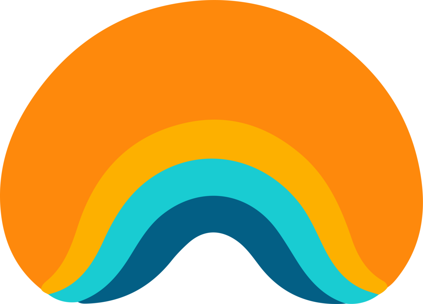 AI generated rainbow design illustration isolated on transparent background png