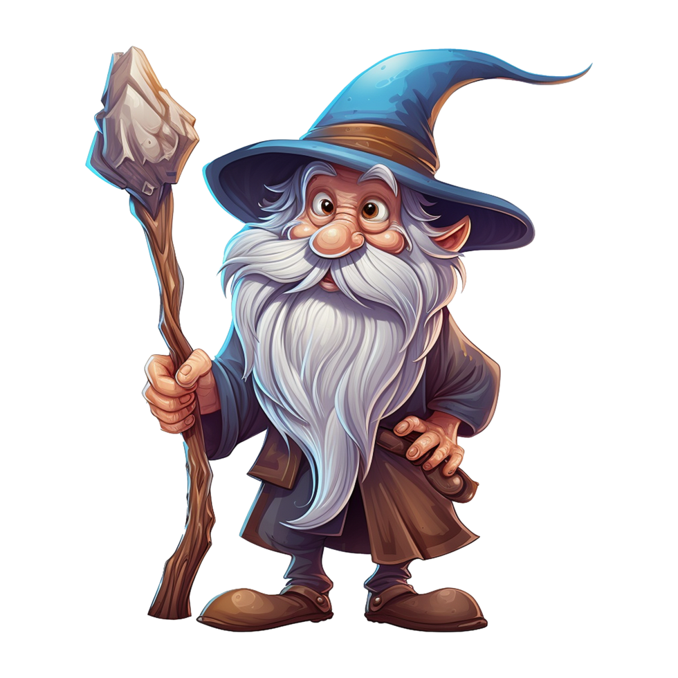 AI generated Wizard isolated on transparent background png