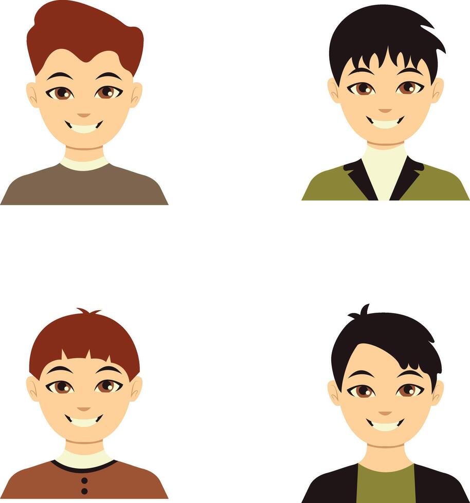 Business Man Avatar In Flat Cartoon Style. For User Profile, Vector Illustration