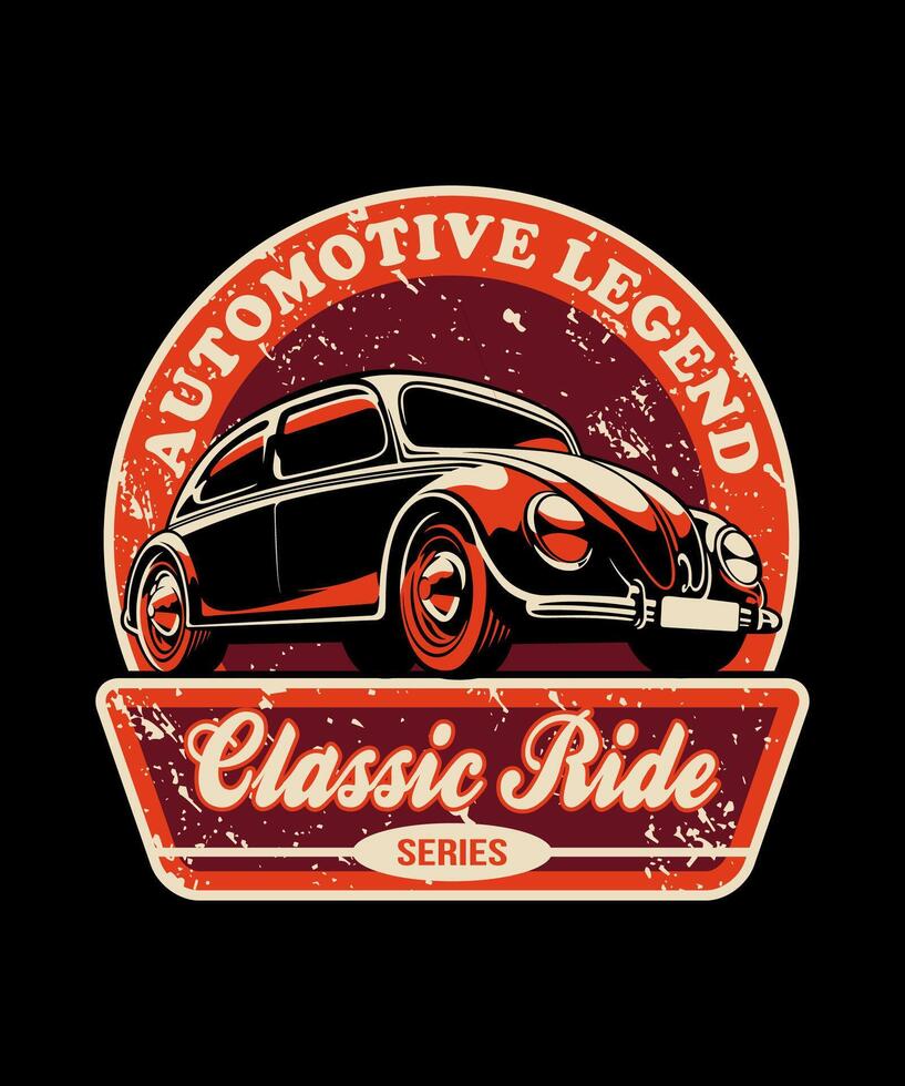 Classic Ride Series Vintage Vector Illustration