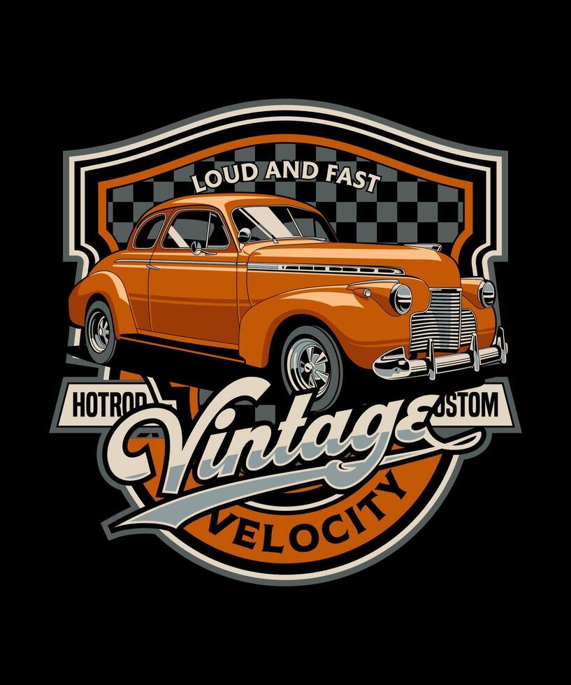 Vintage Velocity Vector Illustration Design