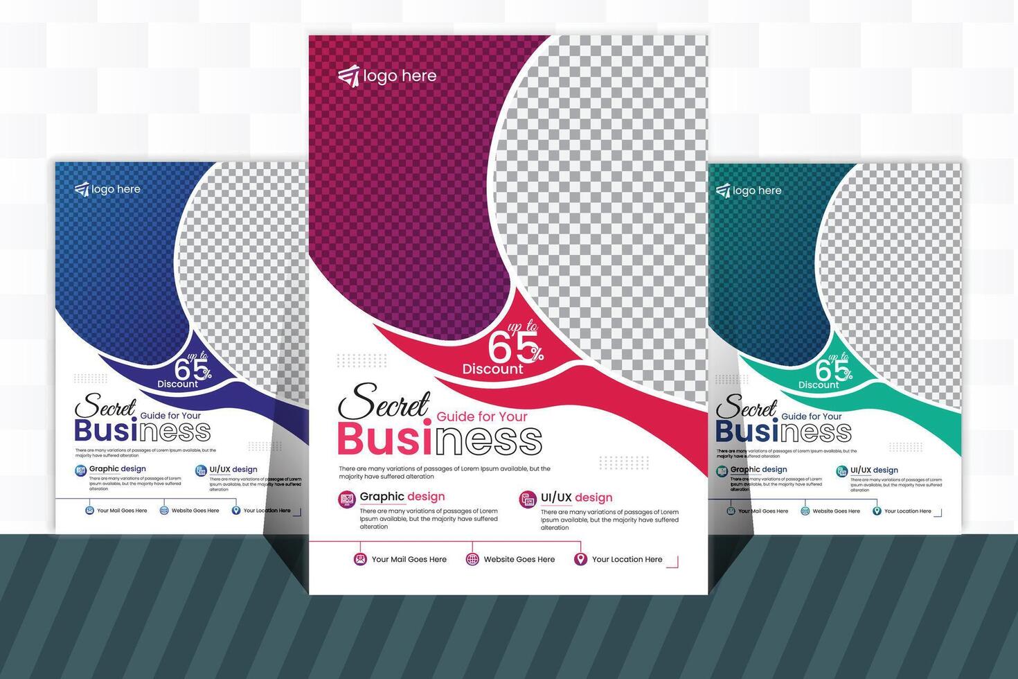 Professional corporate flyer design template vector