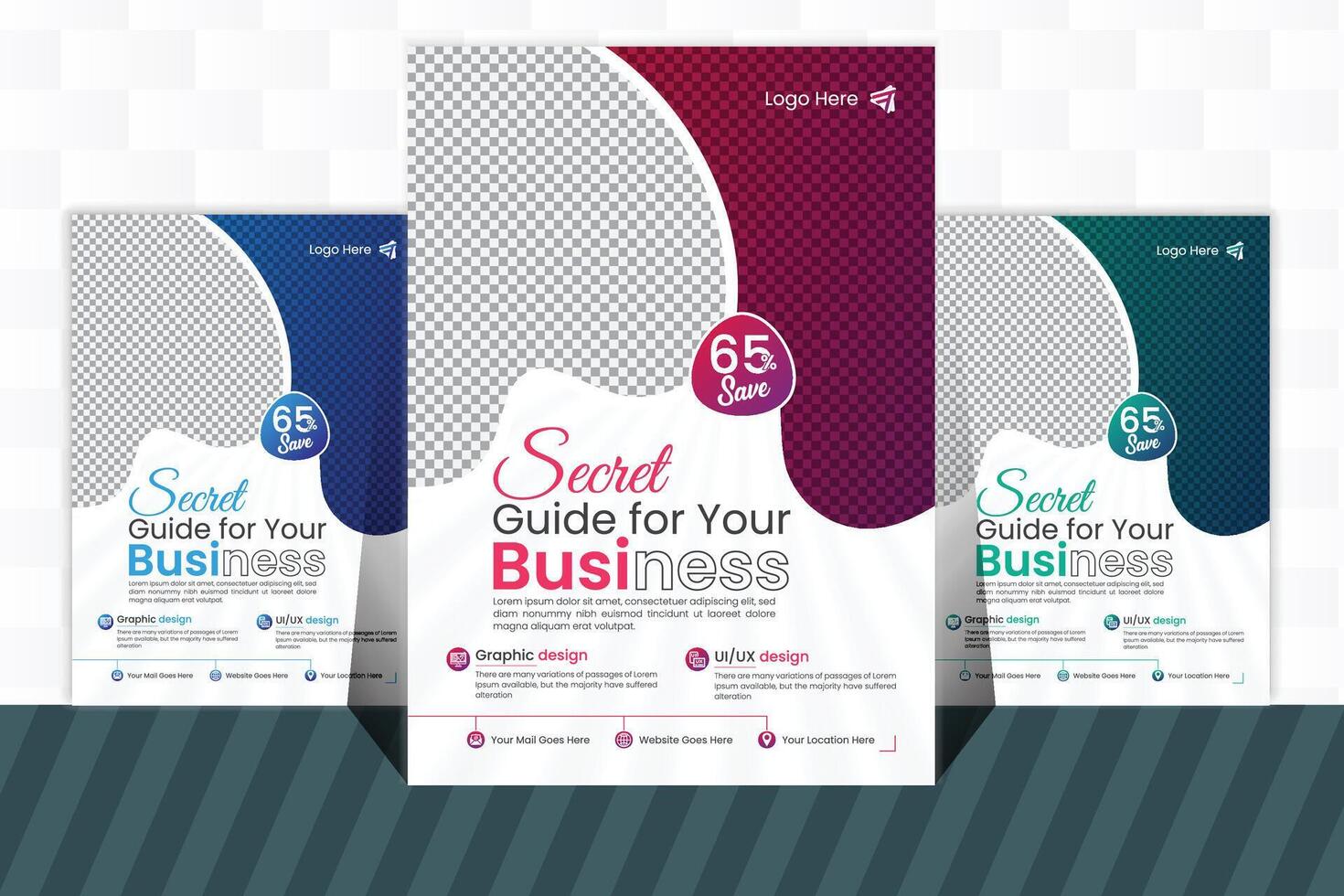 Professional corporate flyer design template vector