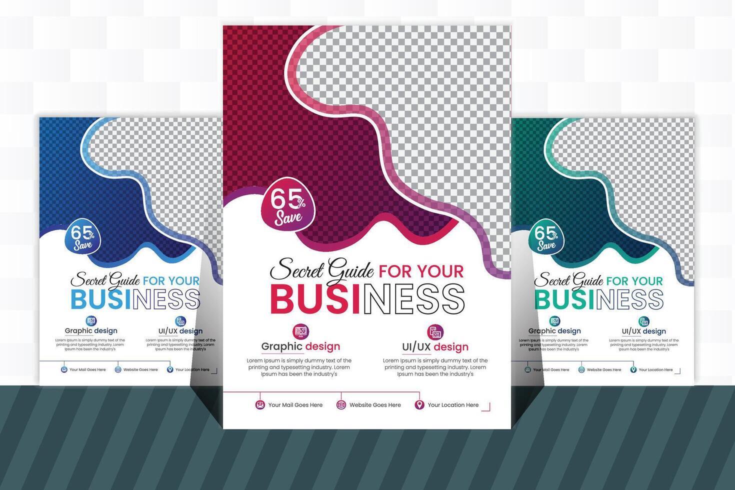 Professional corporate flyer design template vector