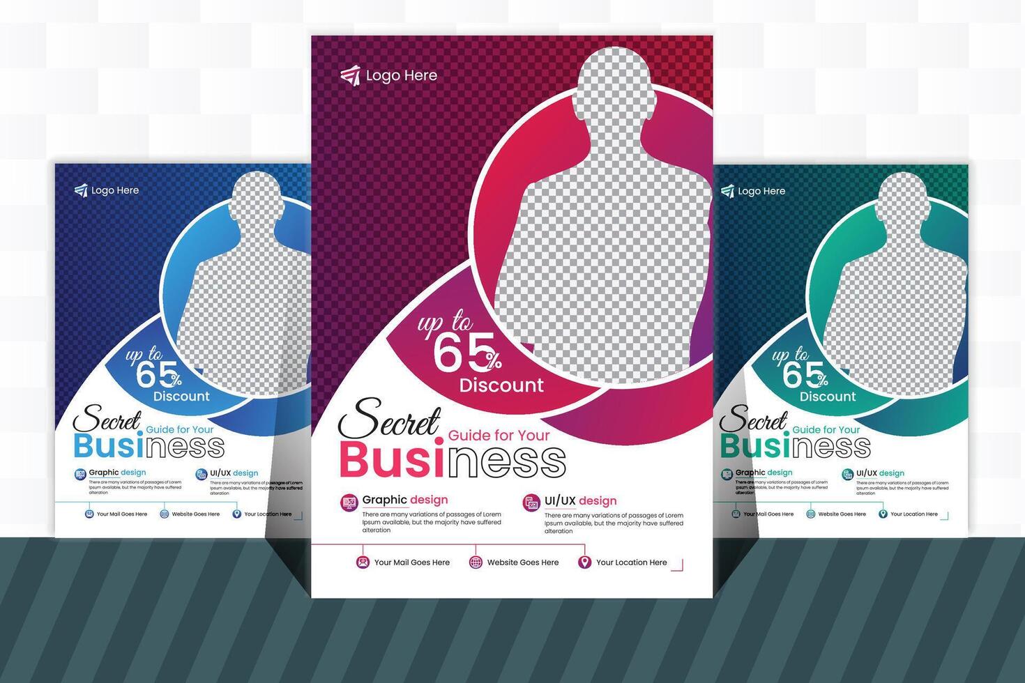 Professional corporate flyer design template vector