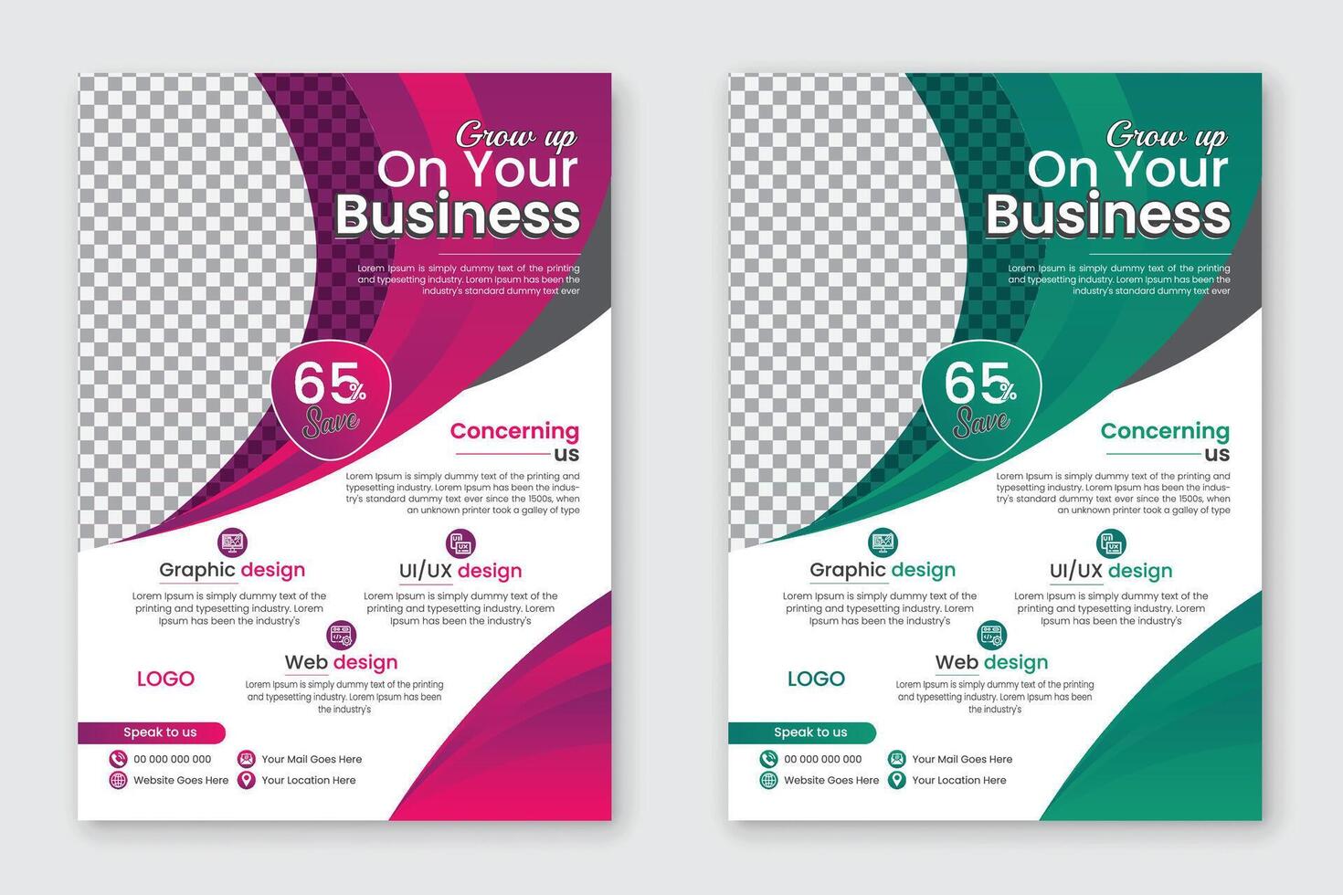 Professional corporate flyer design template vector