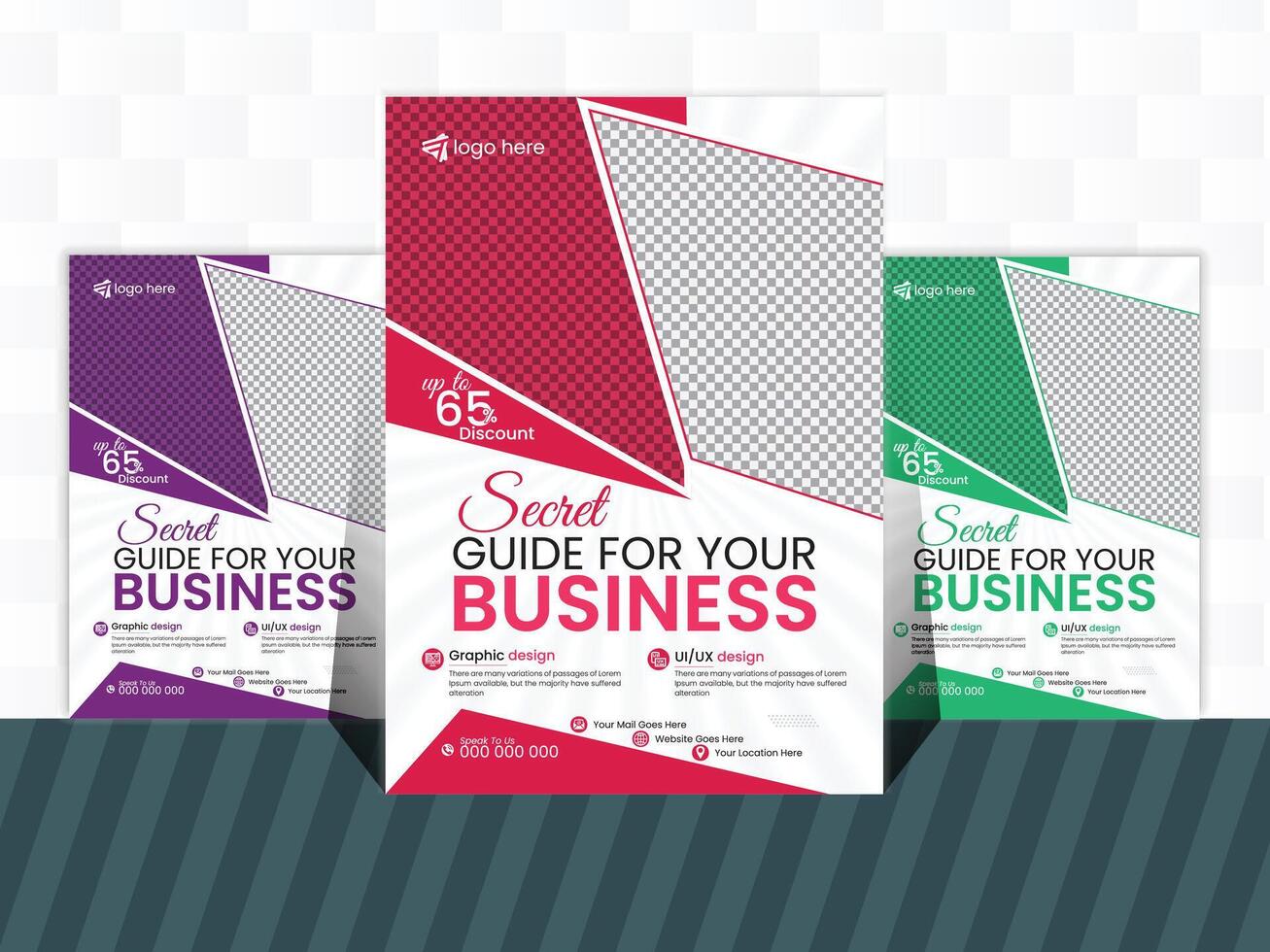 Professional corporate flyer design template vector