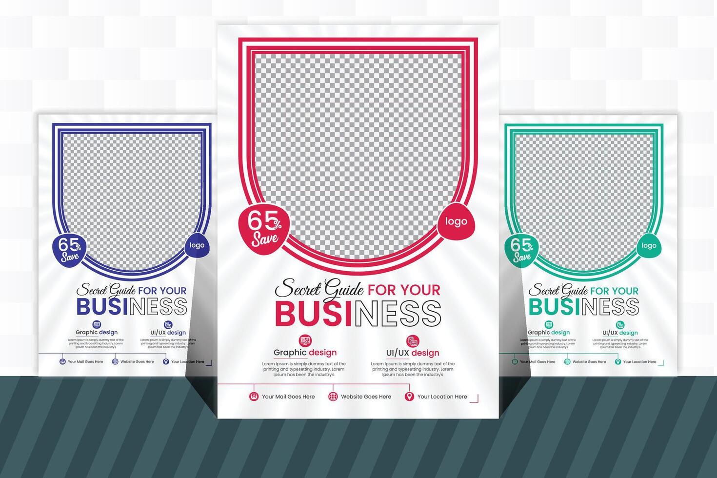 Professional corporate flyer design template vector