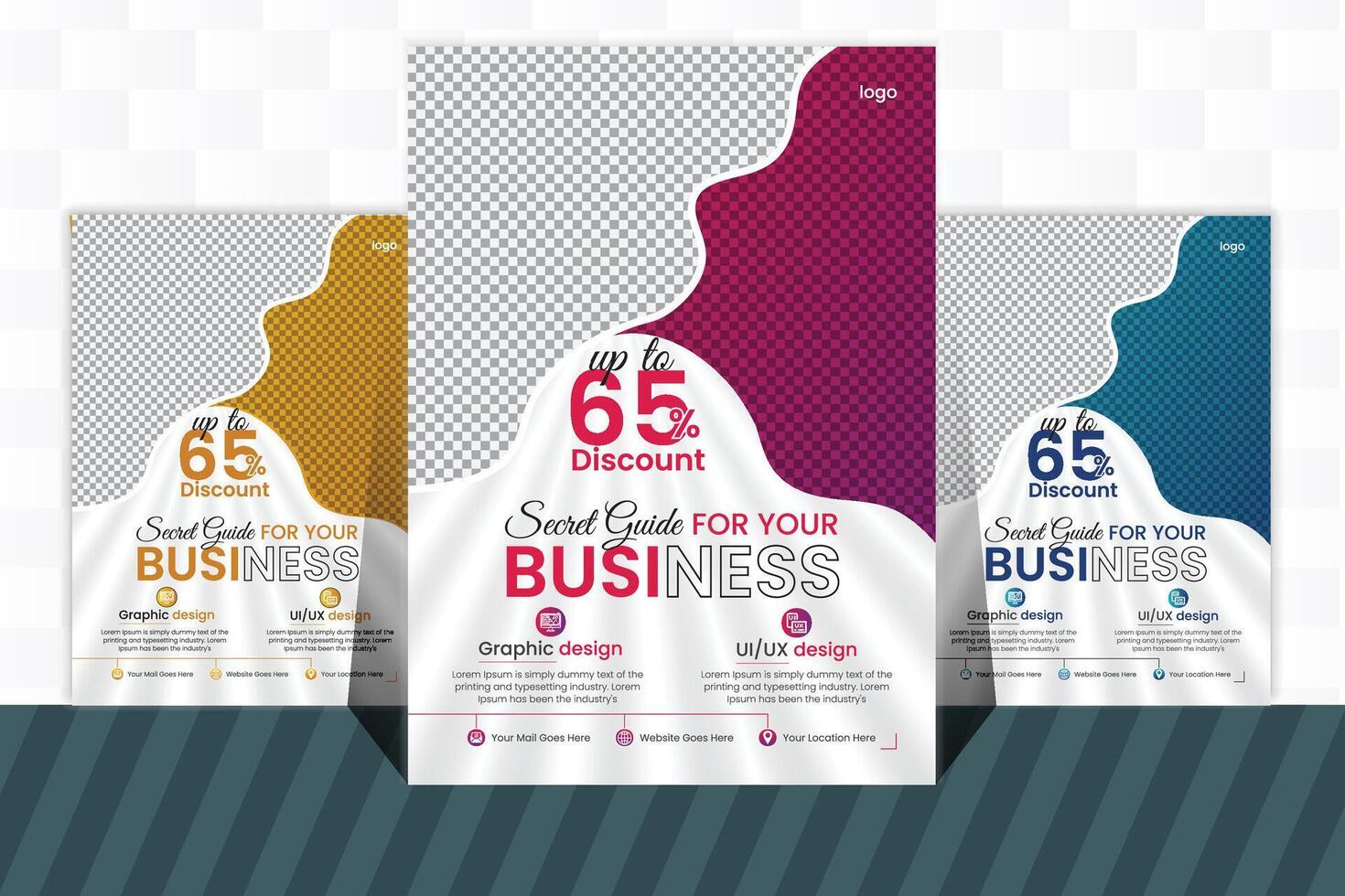 Professional corporate flyer design template vector