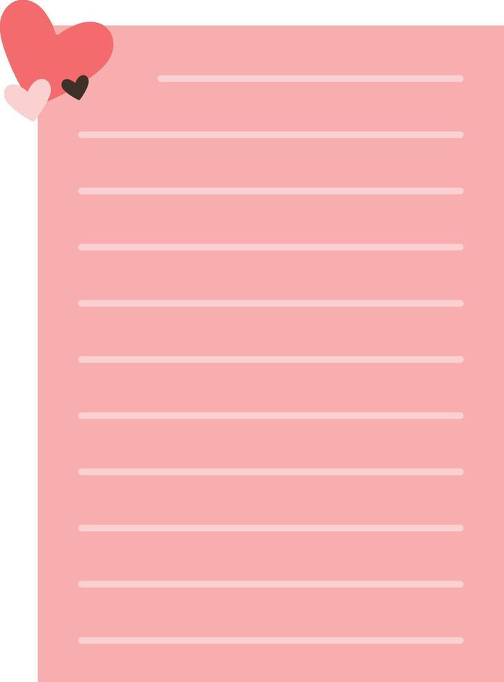 Valentine Love Notepad for Valentine Day decoration vector