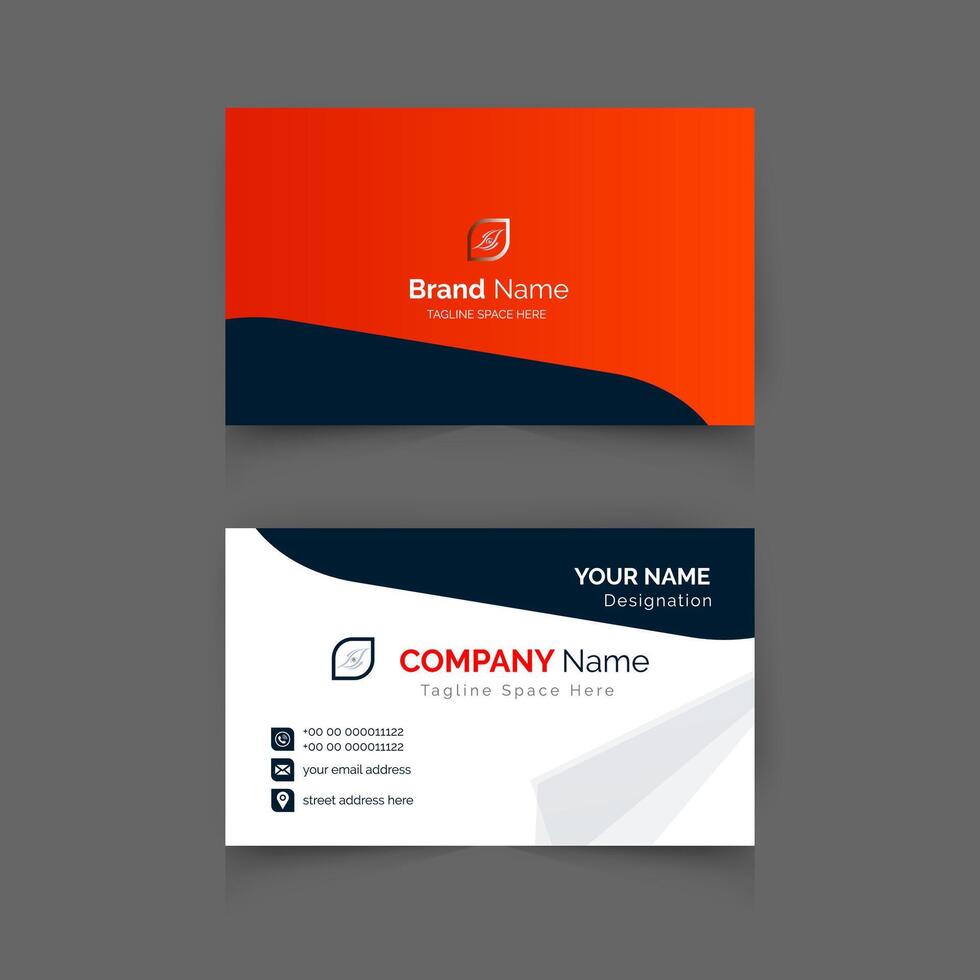 creative modern professional business card design. corporate minimal business template design. vector