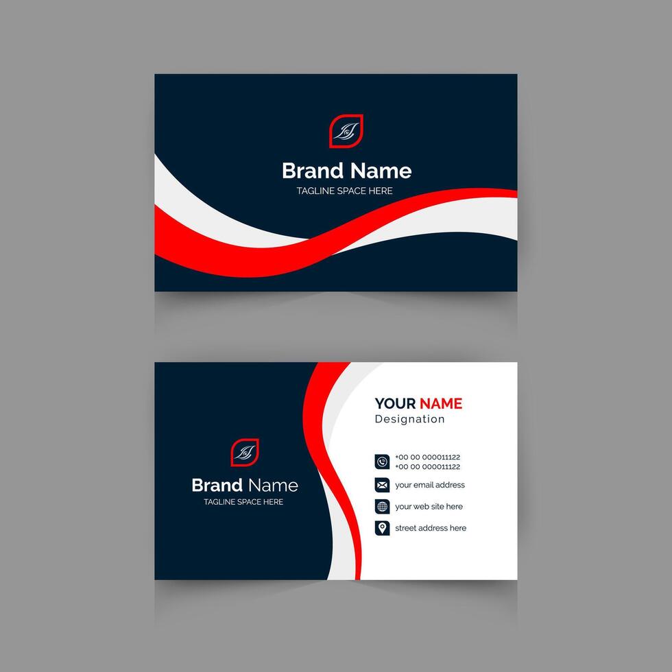 creative modern professional business card design. corporate minimal business template design. vector